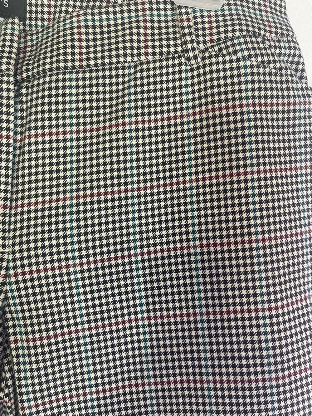 Talbots Black and White Cropped Houndstooth Ankle Pants - Picture 4 of 8
